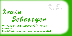 kevin sebestyen business card